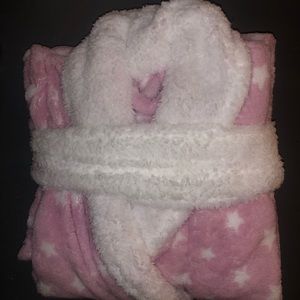 Pink white dot bathrobe